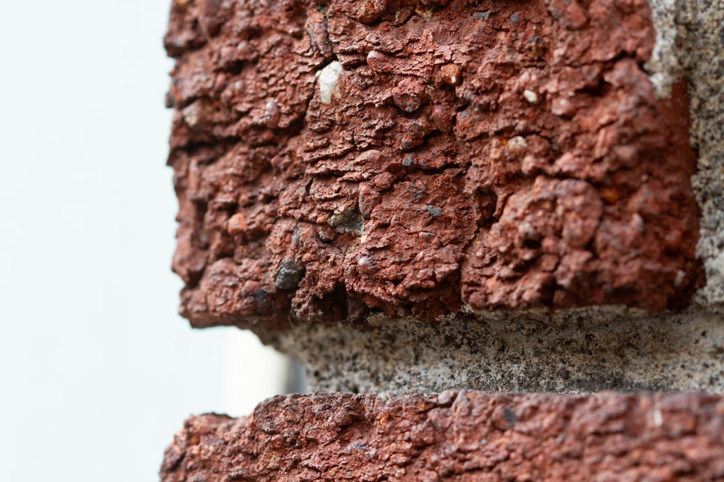 Close-up photograph of brick texture